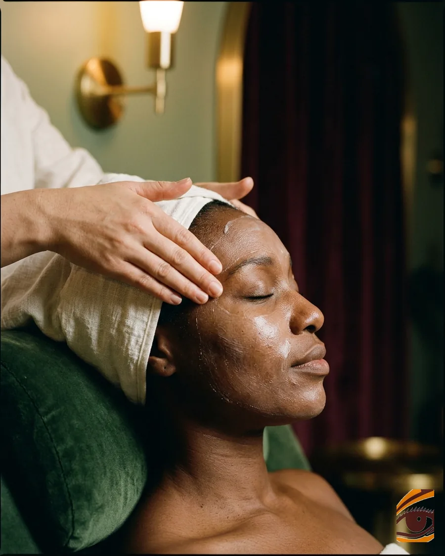 Soin du visage — texture et lumière